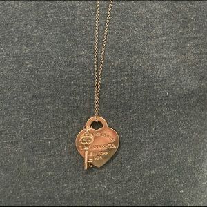 Tiffany & Co. Key Heart Charm Necklace